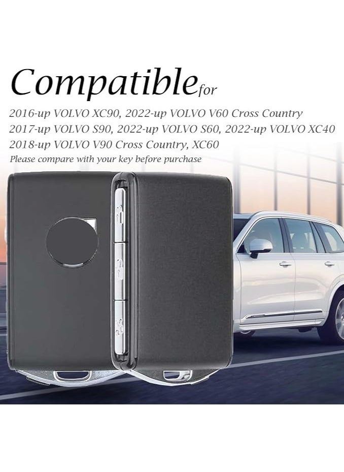 Zyler - Car Key Case for C30 S60 S80 S90 S60L V60 V70 V90 XC40 XC60 XC70 XC90 T5 T6 T8 4 Buttons TPU Car Key Protective Case Key Box, White Gold - Image 1