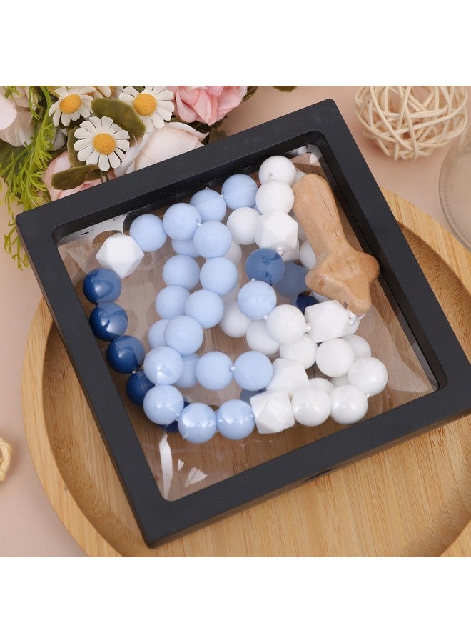 YOUAME Baptism Silicone Rosary - God Bless Kids First Rosary, Baby Shower Baptism Party Supply, Baby Boy 1st Year Silicone Beads Gifts - Image 3