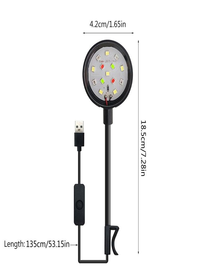 URTERYSER Lamps, Small Aquarium Fish Tank Led Light with USB Interface Clip On for Plant Aquarium - Image 3