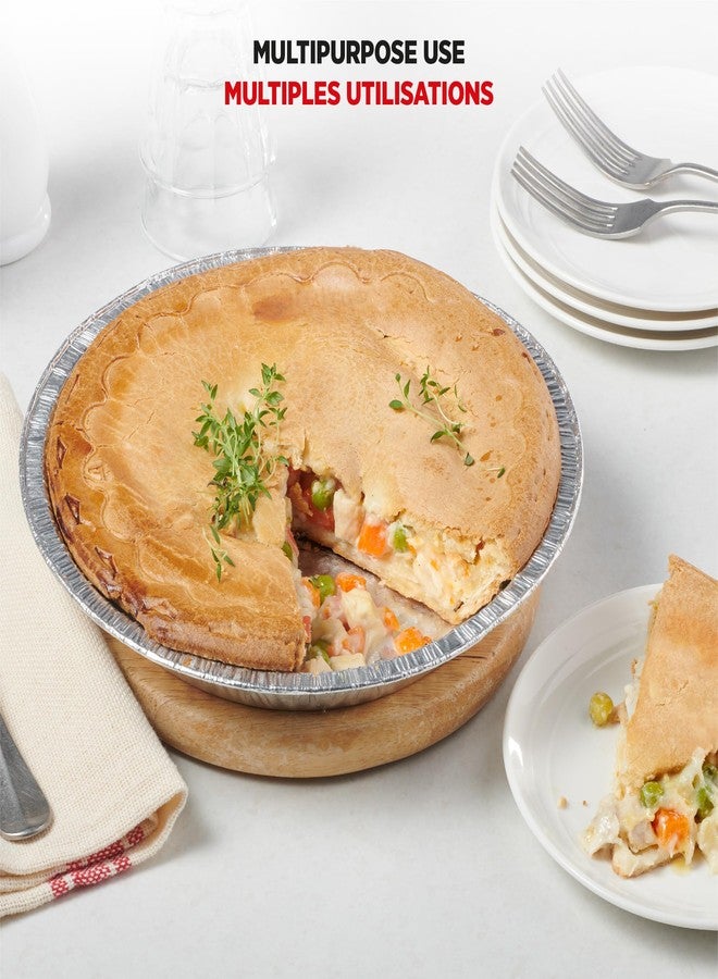 Starfrit 50-Pack 9” Deep Pie Plates (23 cm) - Recyclable - Disposable - Oven & Freezer Safe - Perfect for Baking Pies, Chicken Pot Pies & Quiches - Image 4