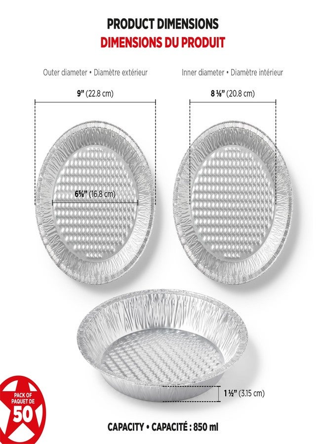 Starfrit 50-Pack 9” Deep Pie Plates (23 cm) - Recyclable - Disposable - Oven & Freezer Safe - Perfect for Baking Pies, Chicken Pot Pies & Quiches - Image 2