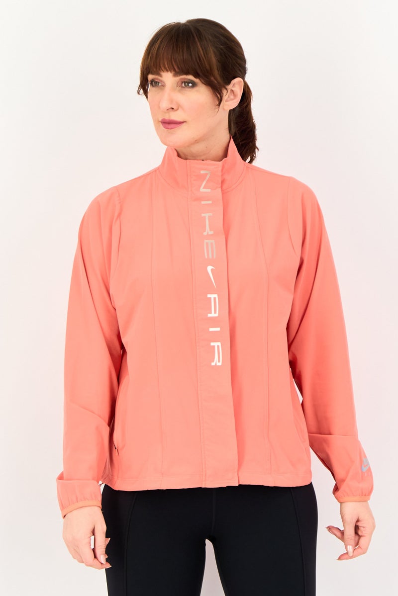 Nike Women Sportswear Fit Long Sleeve Outdoor Jacket, Peach - Image 1