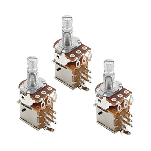JIUWU B500k Push Pull Potentionmeter Volume Tone Shaft Switch Pots for Guitar Bass, Pack of 3 - Image 1