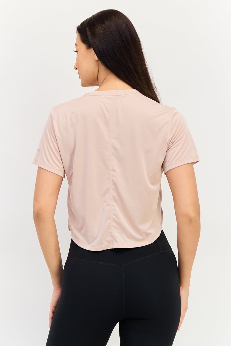 Nike تي شيرت قصير الأكمام للتدريب للنساء بتقنية دري-فيت، وردي فاتح - Image 4
