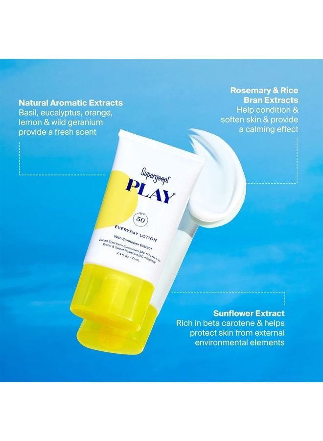 Supergoop! PLAY Everyday SPF 30 Lotion, 2.4 oz - Reef-Friendly, Broad Spectrum Sunscreen for Sensitive Skin - Water & Sweat Resistant Body & Face Sunscreen - Clean Ingredients - Great for Active Days - Image 5