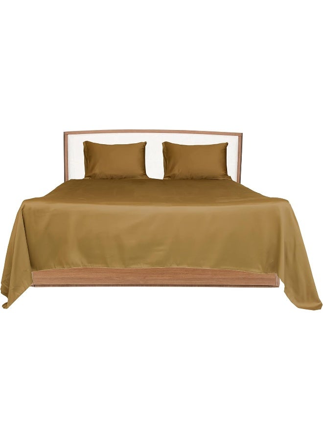 Hotel Linen Klub 2-Piece Single Bed Sheet Set - Bronze - Image 4
