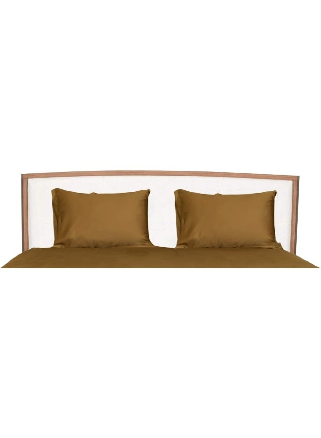 Hotel Linen Klub 2-Piece Single Bed Sheet Set - Bronze - Image 3