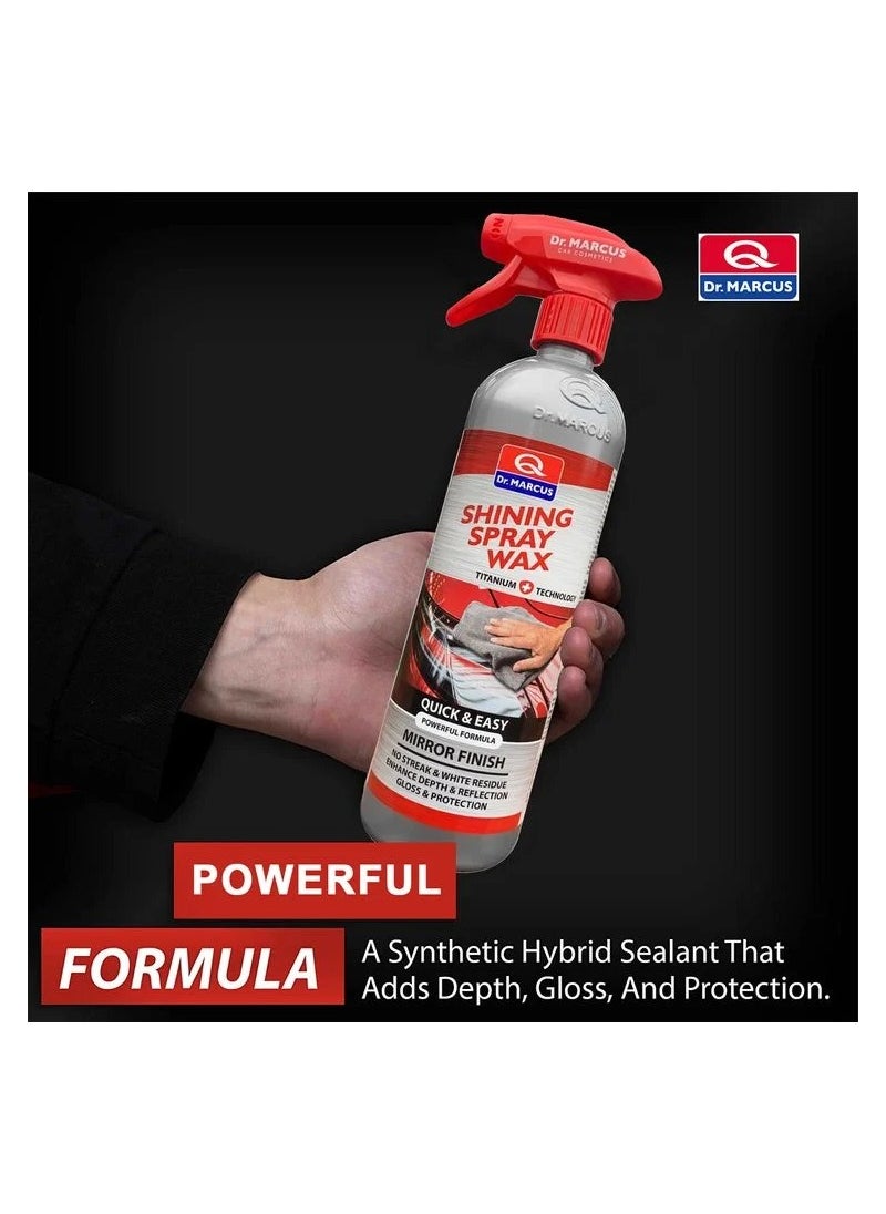 Dr.MARCUS Dr.MARCUS Titanium Car Paint Care Spray Wax Quick and Easy Mirror Finish Suitable For All Types Of Cars 750ml  - Image 2