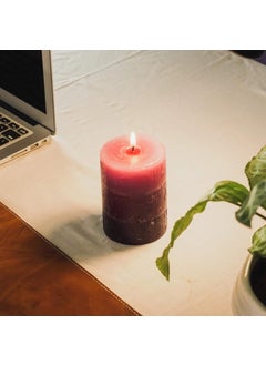 AURA AURA Tritone Aroma Round Wax Scented Pillar Candle (Richly Lavender) - Set of 2  - Image 2