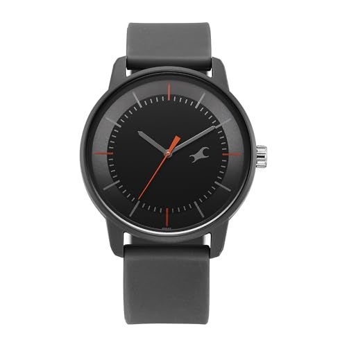 Fastrack Tees Urbanique Quartz Analog Black Dial Silicone Strap Unisex Watch - Image 1