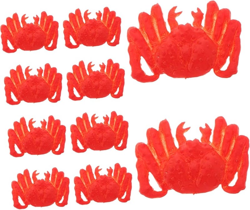Realistic Artificial Crab Figurines 10Pcs Ocean Animal Models Decorative Props - Image 1