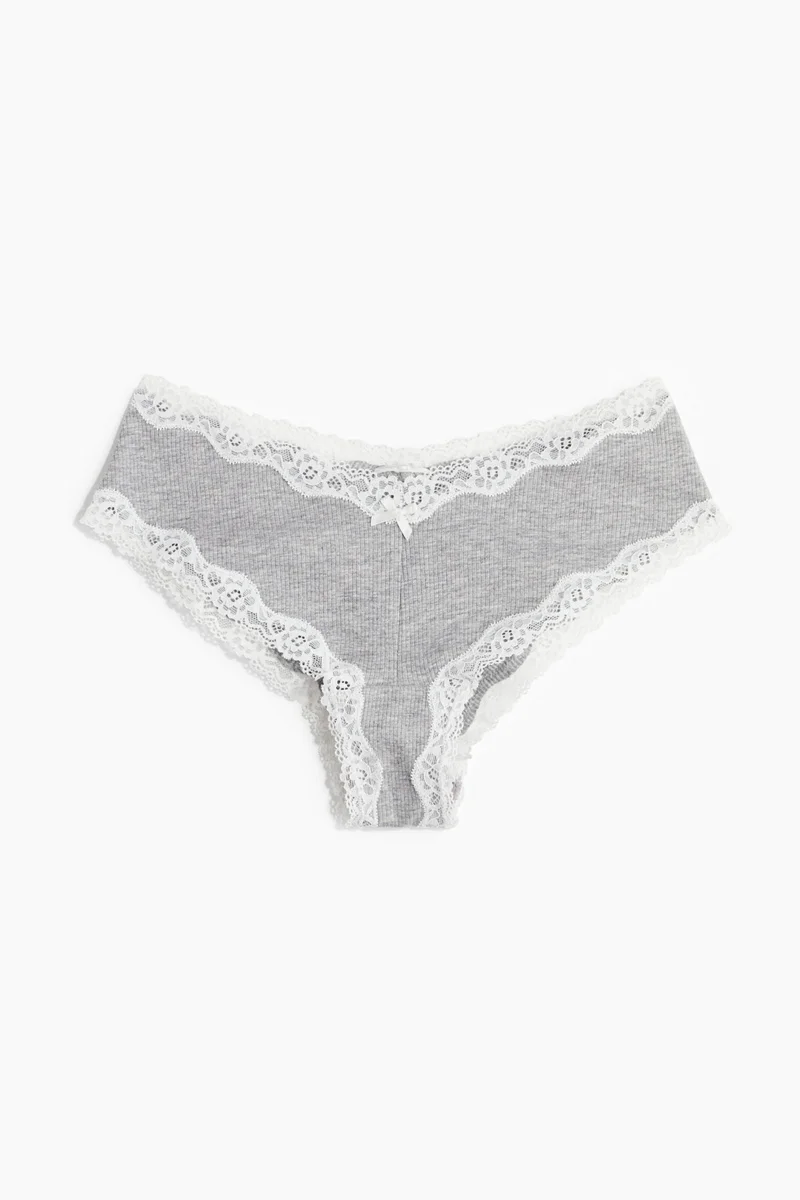 H&M 5-pack cotton and lace hipster briefs