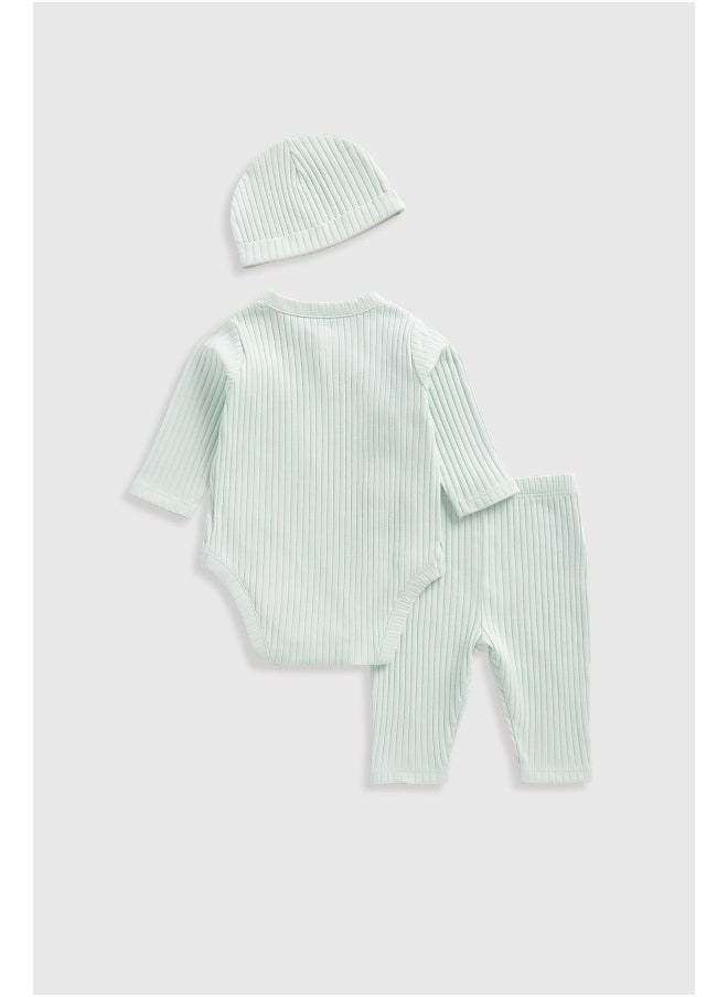 mothercare - Mint 3-Piece Outfit Set - Image 1