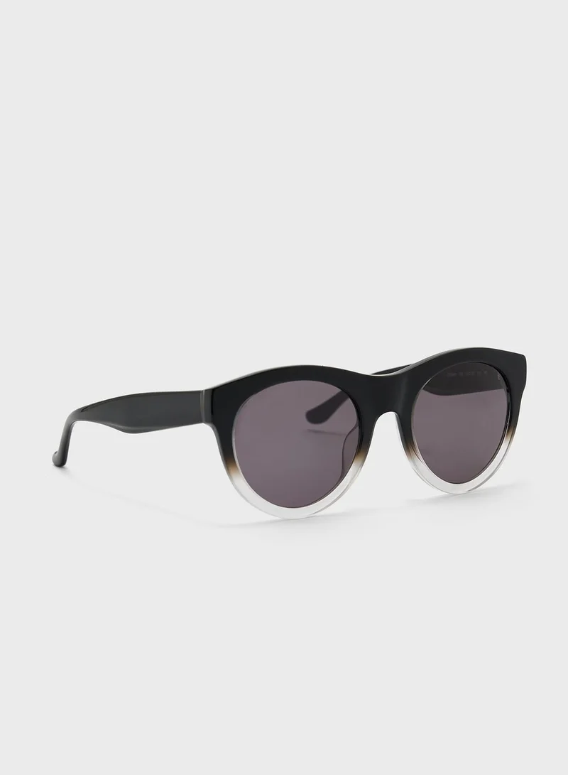 Donna Karan Round Sunglasses