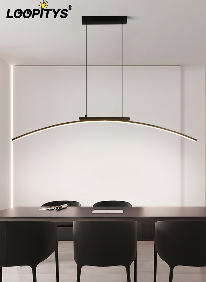 LOOPITYS 100CM - Three color temperature - Modern luxury - Restaurant pendant light, bedroom pendant light, 150cm height adjustable,chandelier - Image 1