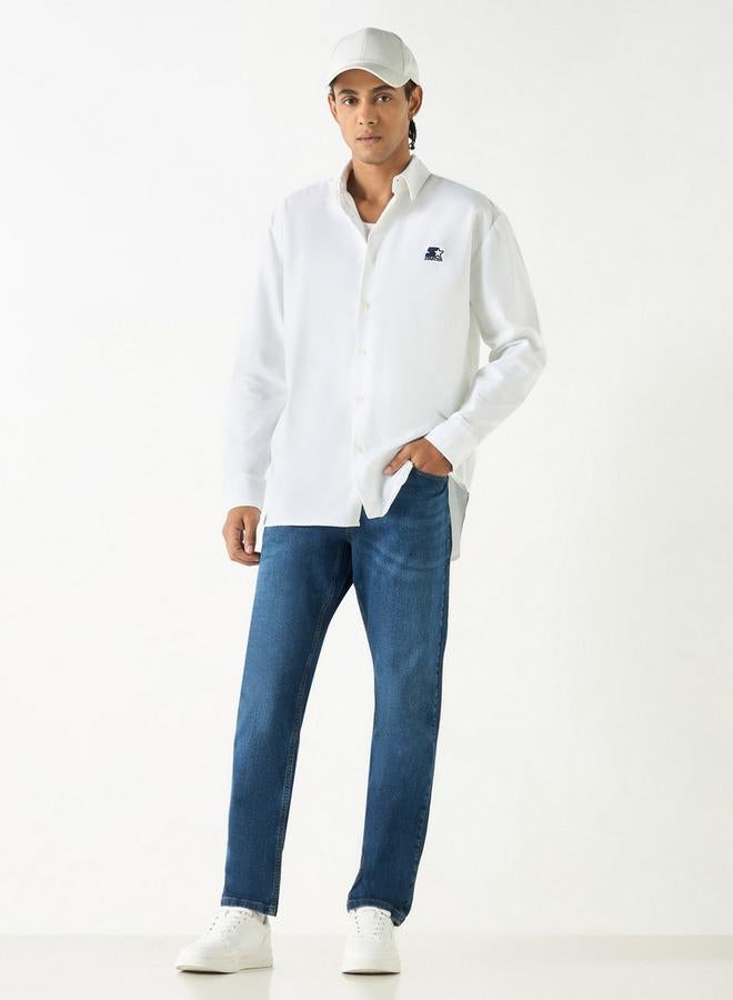 Starter Regular Fit Shirt with Long Sleeves and Button Placket - Image 2