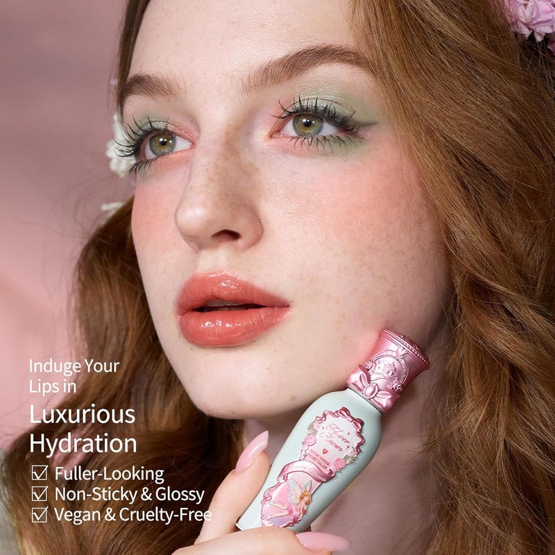 Flower Knows Midsummer Fairytales Lip Gloss-Glowy Moisturizing Coating Lip Lacquer-Hydrating Tinted Lip Oil for Girls & Women-Vegan & Cruelty Free - 0.17Fl Oz (G07 Lullaby, 5 ml) - Image 5