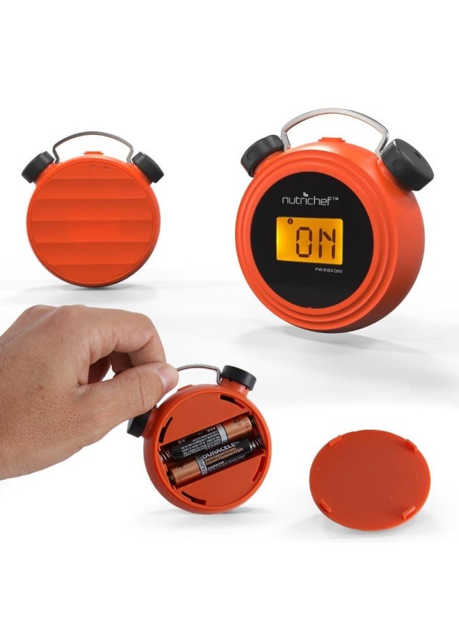 NutriChef Smart Bluetooth BBQ Grill Thermometer  Digital Display Stainless Dual Probes Safe to Leave in Outdoor Barbecue Meat Smoker  Wireless Remote Alert iOS Android Phone WiFi App  NutriChef PWIRBBQ60 - Image 2