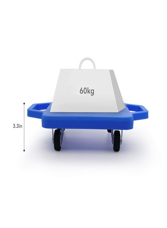 Joonly Kids Sitting Scooter Board with Universal Wheels Safety Plastic Scooter for Kids Ages 6-12 Manual Sport Scooters with Handles for Gym Class (Blue) - Image 4