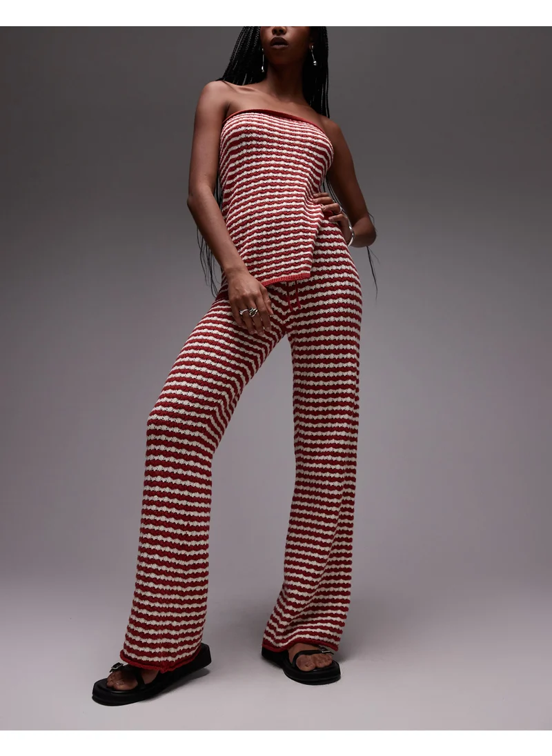 TOPSHOP Knitted Stripe Trouser