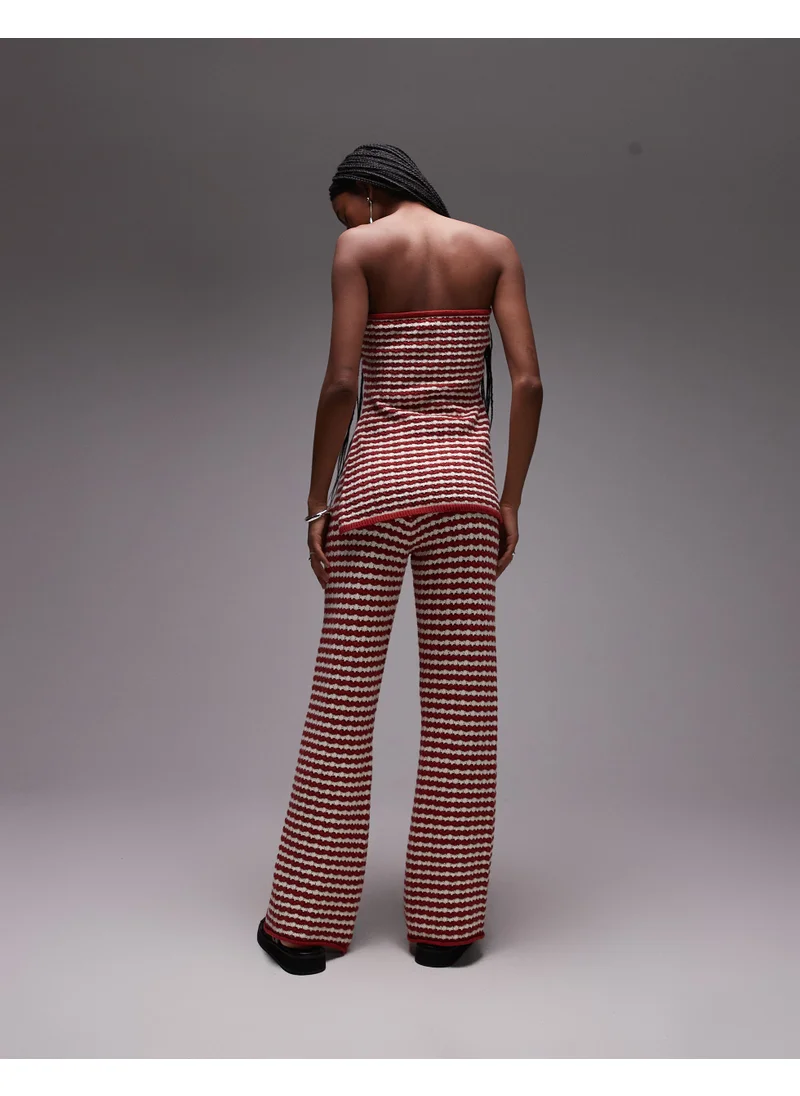 TOPSHOP Knitted Stripe Trouser