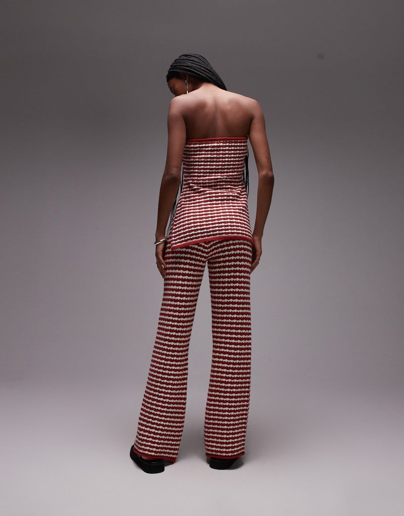 TOPSHOP Knitted Stripe Trouser  - Image 2