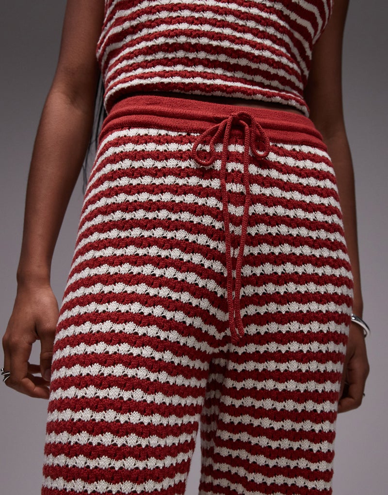 TOPSHOP Knitted Stripe Trouser  - Image 4