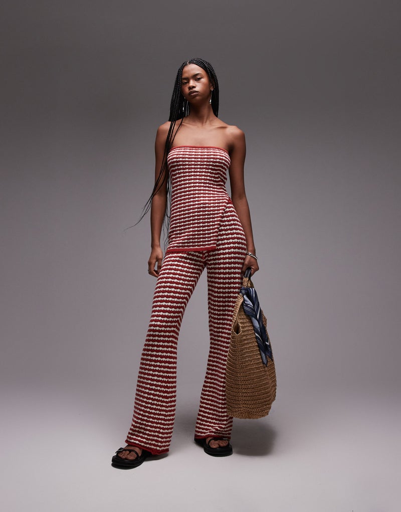 TOPSHOP Knitted Stripe Trouser  - Image 5