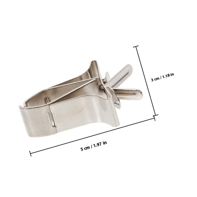 Stainless Steel Bird Food Tongs 3 Pack Parrot Cage Vegetable Fruit Feeding Clips - Image 3