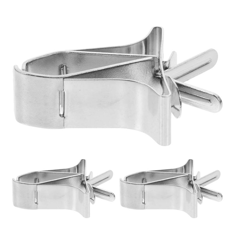 Stainless Steel Bird Food Tongs 3 Pack Parrot Cage Vegetable Fruit Feeding Clips - Image 2