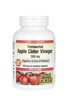 natural Factors NF Fermented Apple Cider Vinegar 500 mg 180 Capsules 
