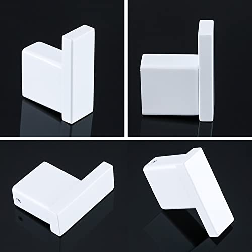 RANDOM White Towel Hooks Bathroom Hardware Accessories Wall Hook SUS 304 Stainless Steel Matte White Robe Hook for Bathroom Kitchen,Contemporary Style Wall Mounted 2 Pack.96009-8MW3 - Image 4