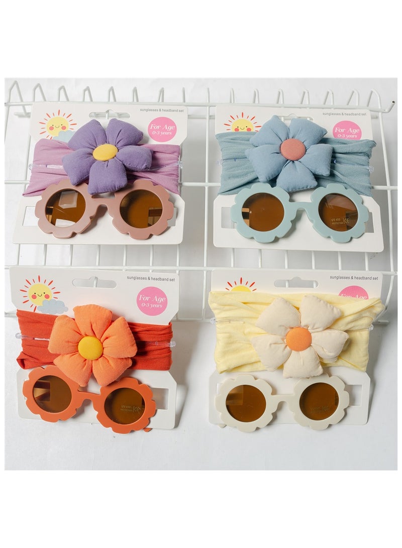 D'Daniela Amirah Glasses and Flower Headband Set For Babies and Girls - Grey - Image 2