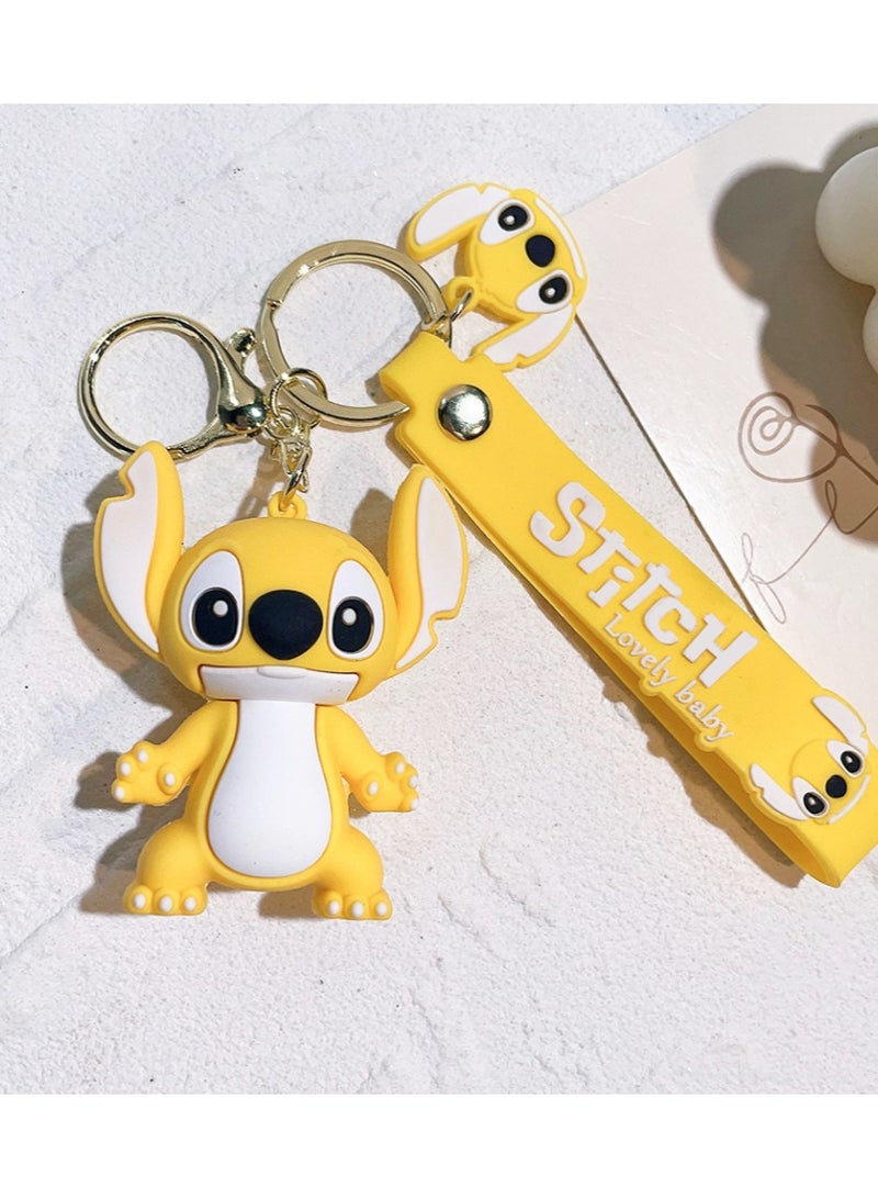 4pc Anime Keychain Kawaii Cartoon Lilo u0026 Stitch Angie Doll Keyring Ornament Key Chain - Image 5