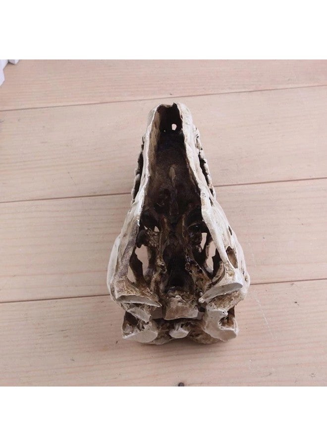 Koolouispoper T-Rex Skull Dinosaur Resin Craft Gifts Home Decor Replica Fish Tank Statue Tyrannosaur Skull Skeleton Aquarium Decoration (B) - Image 4