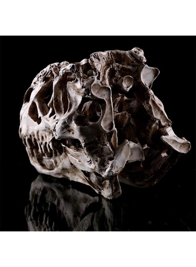 Koolouispoper T-Rex Skull Dinosaur Resin Craft Gifts Home Decor Replica Fish Tank Statue Tyrannosaur Skull Skeleton Aquarium Decoration (B) - Image 5
