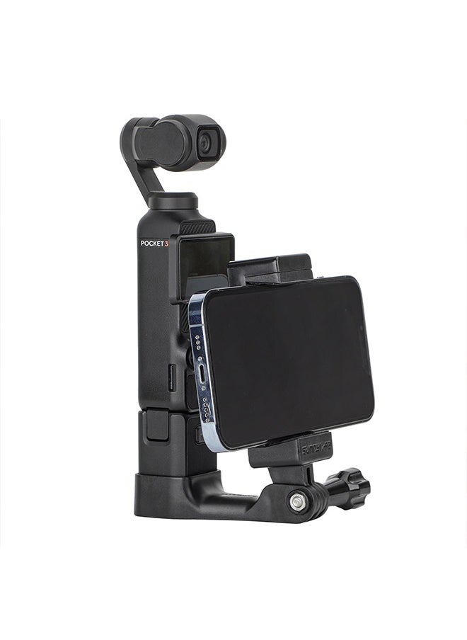 Sunnylife Camera Phone Holder Mount for DJI OSMO Pocket 3 Cell Phone Holder Tripod Adapter Phone Clip Clamp Expansion Accessories with 1/4” Screw for OSMO Pocket 3 Accessories  - Image 5