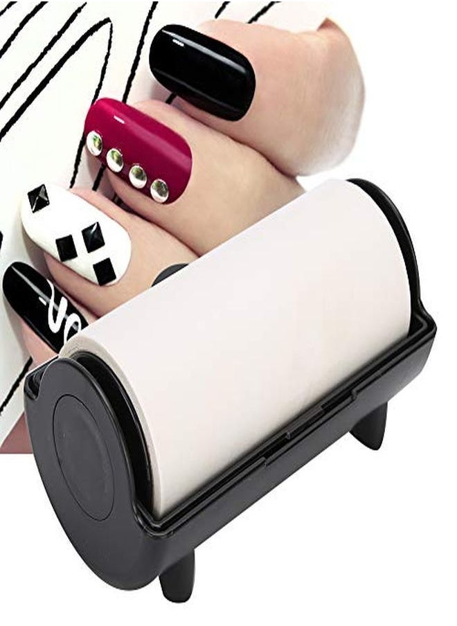 Sonew Nail Stamper OilAbsorbing Sheet Paper Nail Art Stamper Pattern Removal Tool Nail Stamping Kits  Manicure Tool(Black)  - Image 5