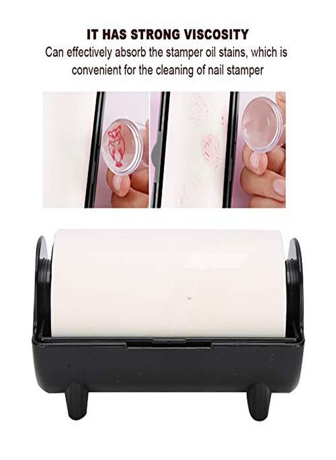 Sonew Nail Stamper OilAbsorbing Sheet Paper Nail Art Stamper Pattern Removal Tool Nail Stamping Kits  Manicure Tool(Black)  - Image 3