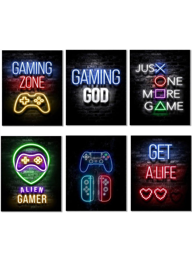 ASTRDECOR Gamer Room Decor Posters For Boys Room | Gaming Room Decor | Fashion Video Game Wall Art Decor | Gaming Posters For Gamer Room Decor | Gaming Room Decor For Boys Game Room Decor (Unframed, 8x10inch, 6pcs) - Image 1