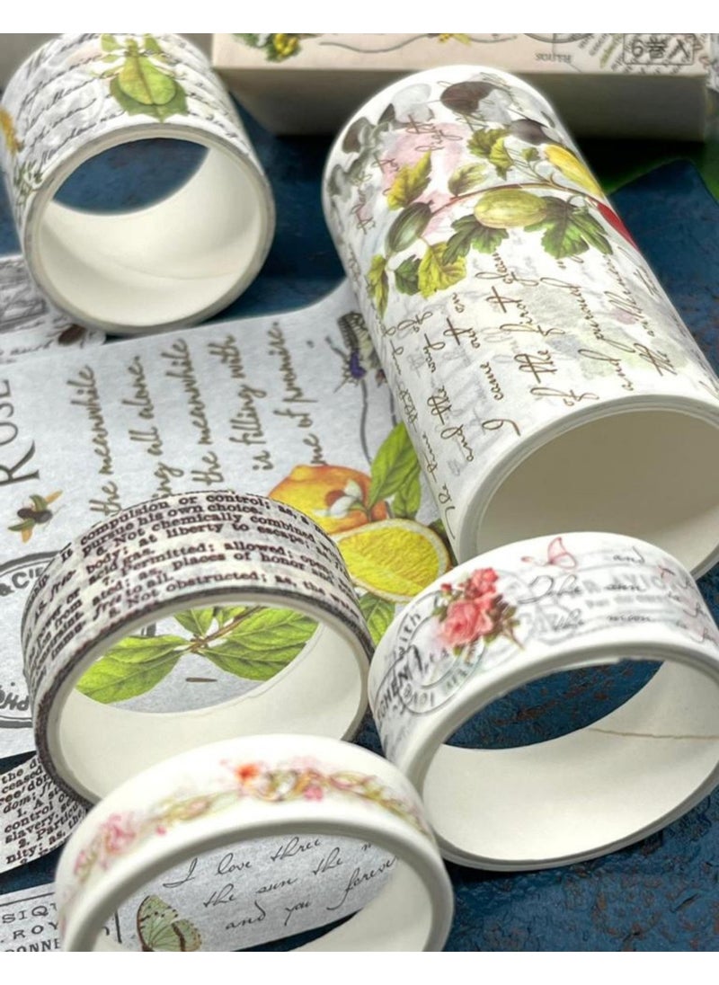 Kağıt Gemi Dükkan Paper Ship Shop Soft Spring Themed 6-Piece Washi Tape Set Washi Tape Bullet Journal Scrapbook  - Image 3