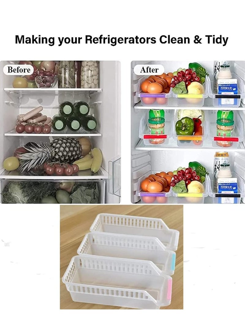 SKY-TOUCH 4 Pieces Refrigerator Organizer Baskets Multi-color  - Image 2