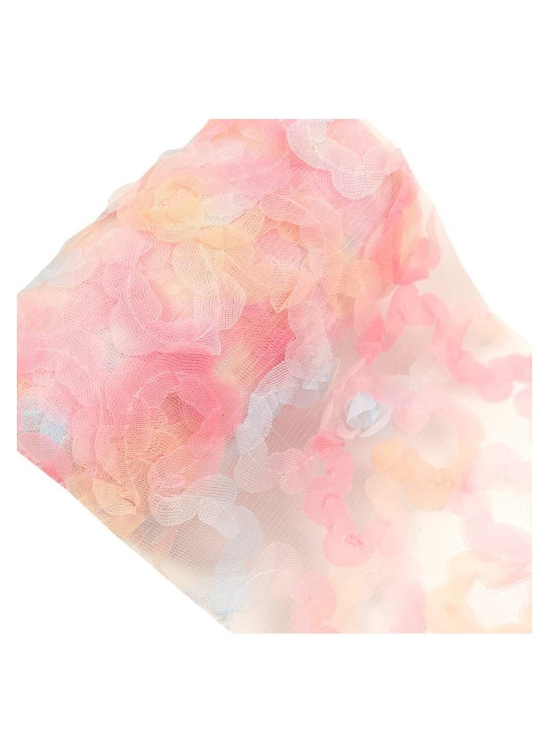 بيوينتي Pink Tulle Roll 4.7 Inches x 10 Yards Perfect for Weddings Crafts Gift Wrapping and Costumes  - Image 3