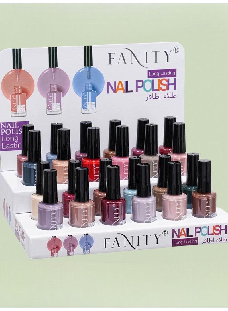 فانيتي طلاء أظافر 24 قطعة متعدد الألوان
