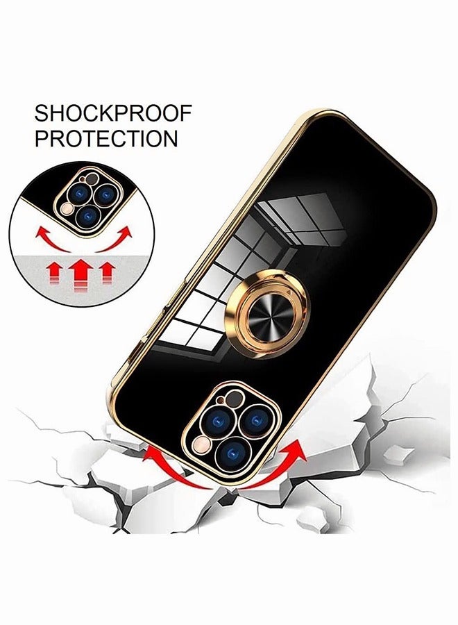 Motim Glitter Case for iPhone 14 Pro/14 Pro Max Ring Holder Kickstand Plated Soft TPU Cover Slim Shockproof Protective Phone Case - Image 5