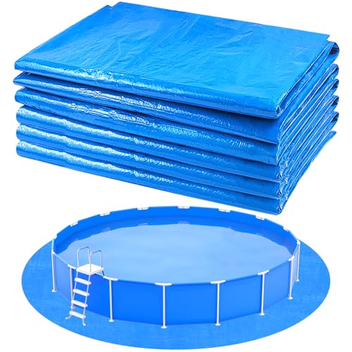 YEXEXINM 11Ft Round Pool Ground Cloths Swimming Pool Ground Cloth,Round Pool Liner Pad for 10ft Above Ground Swimming Pool,Heavy Duty Pool Ground Mat Protector to Prevent Puncture Pool Ground Tarp - Image 1