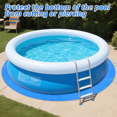 YEXEXINM 11Ft Round Pool Ground Cloths Swimming Pool Ground Cloth,Round Pool Liner Pad for 10ft Above Ground Swimming Pool,Heavy Duty Pool Ground Mat Protector to Prevent Puncture Pool Ground Tarp - Image 4