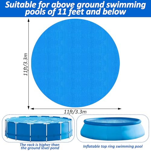 YEXEXINM 11Ft Round Pool Ground Cloths Swimming Pool Ground Cloth,Round Pool Liner Pad for 10ft Above Ground Swimming Pool,Heavy Duty Pool Ground Mat Protector to Prevent Puncture Pool Ground Tarp - Image 2