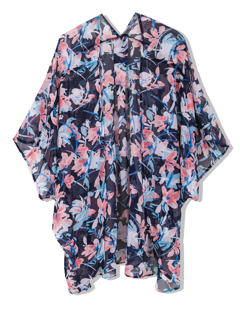 Moss Rose Women's Beach Kimono Coverup Sheer Chiffon Cover Ups, Casual Loose Open Front Cardigan Tops - Image 2