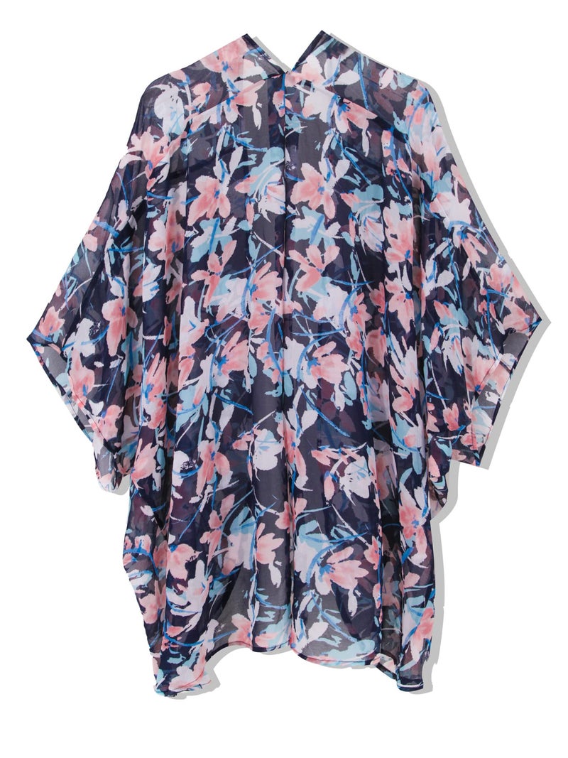Moss Rose Women's Beach Kimono Coverup Sheer Chiffon Cover Ups, Casual Loose Open Front Cardigan Tops - Image 3
